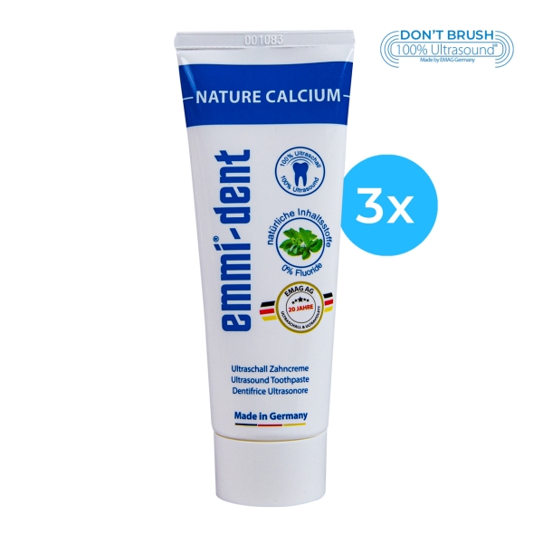 Ultraschall-Zahncreme NATURE Calcium 3er-Set